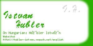 istvan hubler business card
